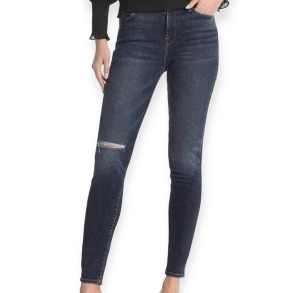 FRAME Denim Women’s Size 25 Blue Heren Dark Wash Le High Skinny Jeans - Picture 1 of 8